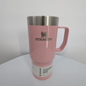 new STANLEY The Everyday Suburban Mug 16 OZ hot cold cup peach rose gloss pink